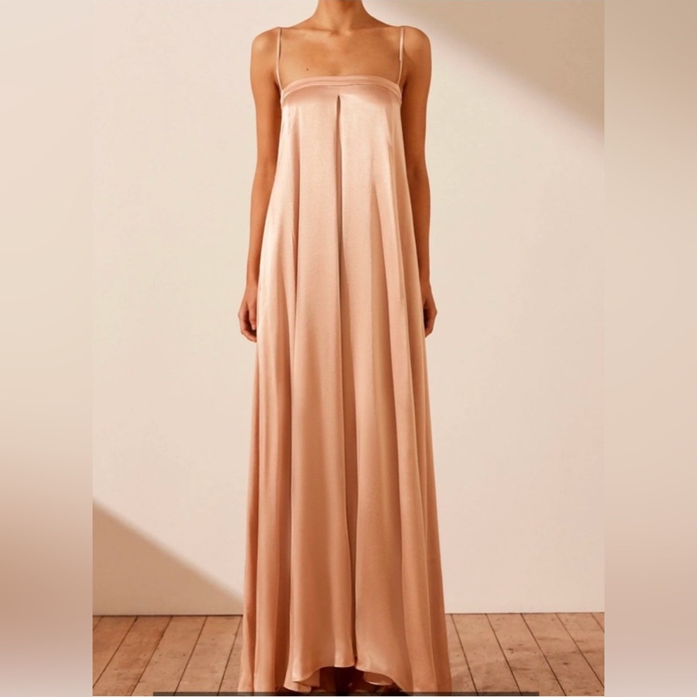La Lune Column Maxi Dress in Desert Rose